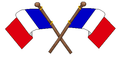 Crossed French Flags - Flag Clip Art - French Clip Art