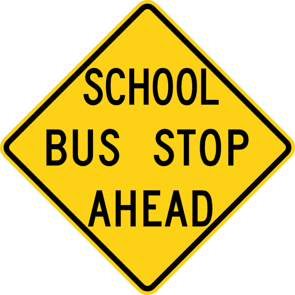 School bus stop clipart