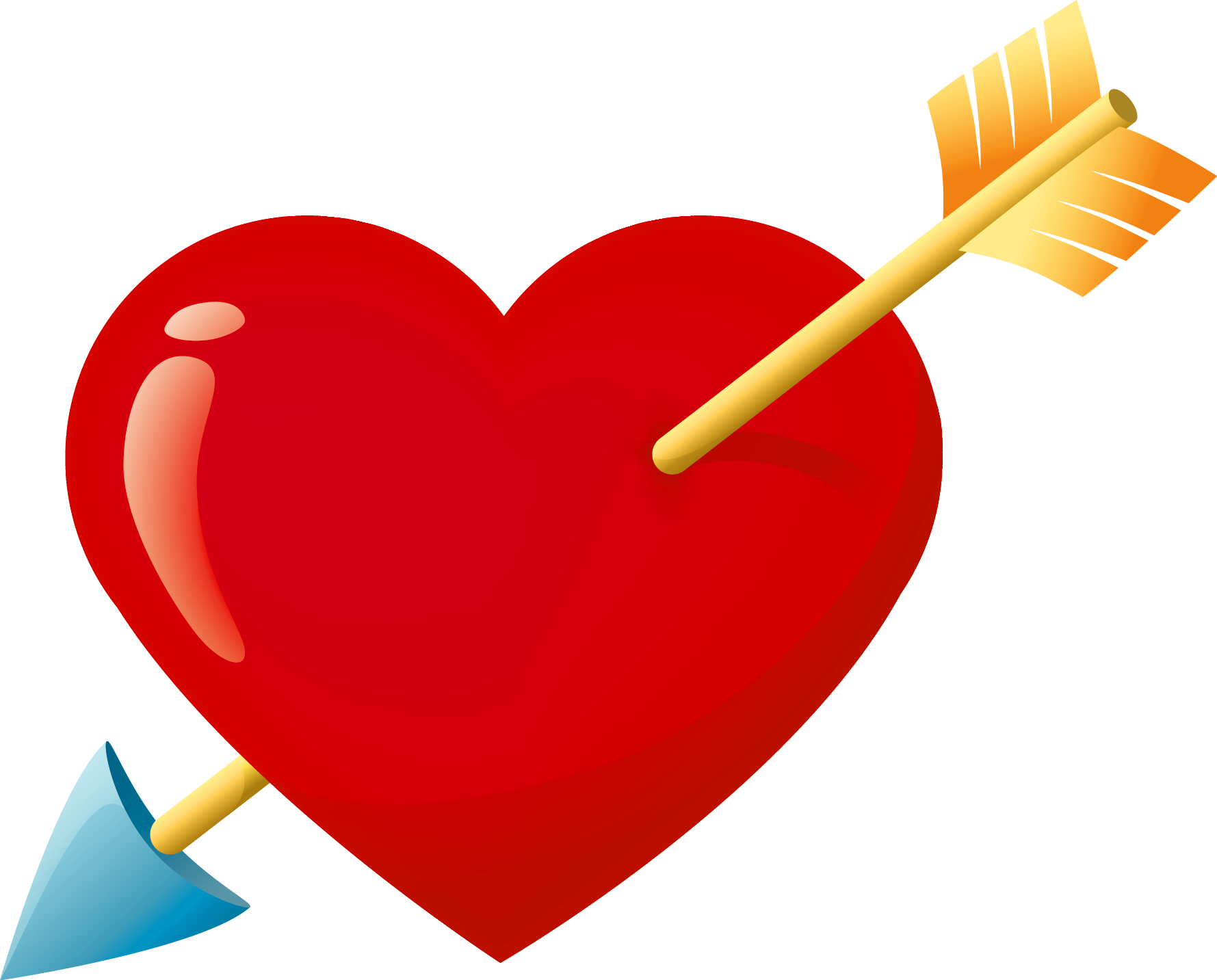 Heart and arrow clipart free