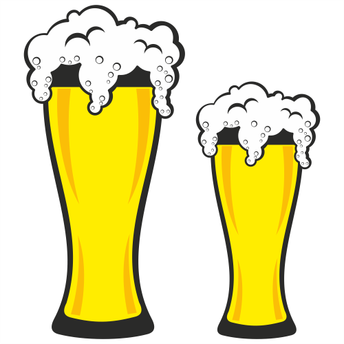 Couple of German Pint Beer Glasses - Vector download