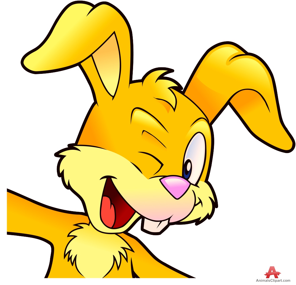 Rabbit Cartoon Winging Eye Clipart Free Clipart Design Download