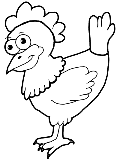 Free Printable Hen On Farm Coloring Page For Kids