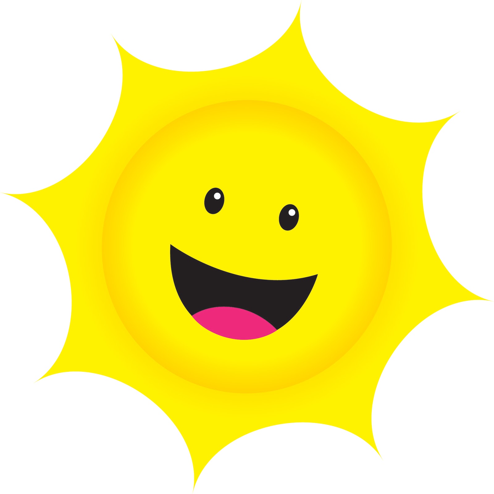 Smiling sun clipart