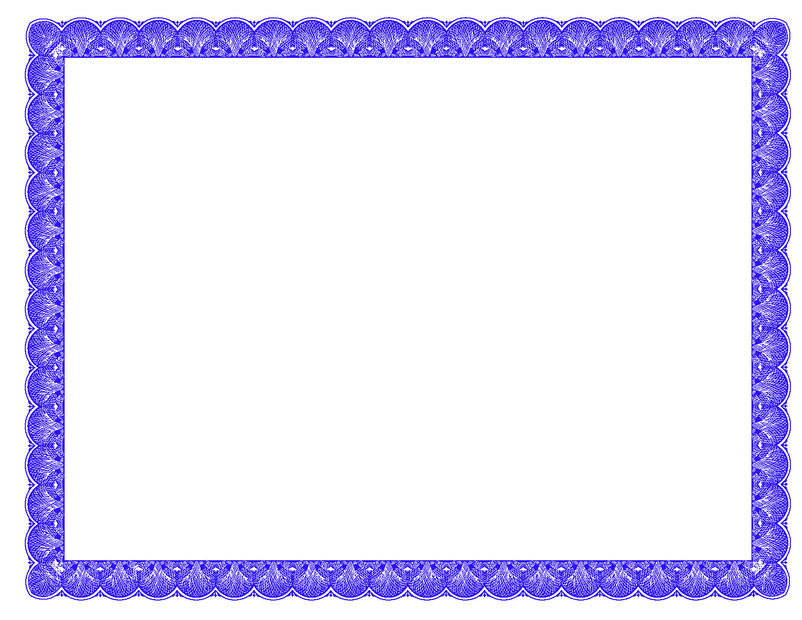 Blue Certificate Border Clipart