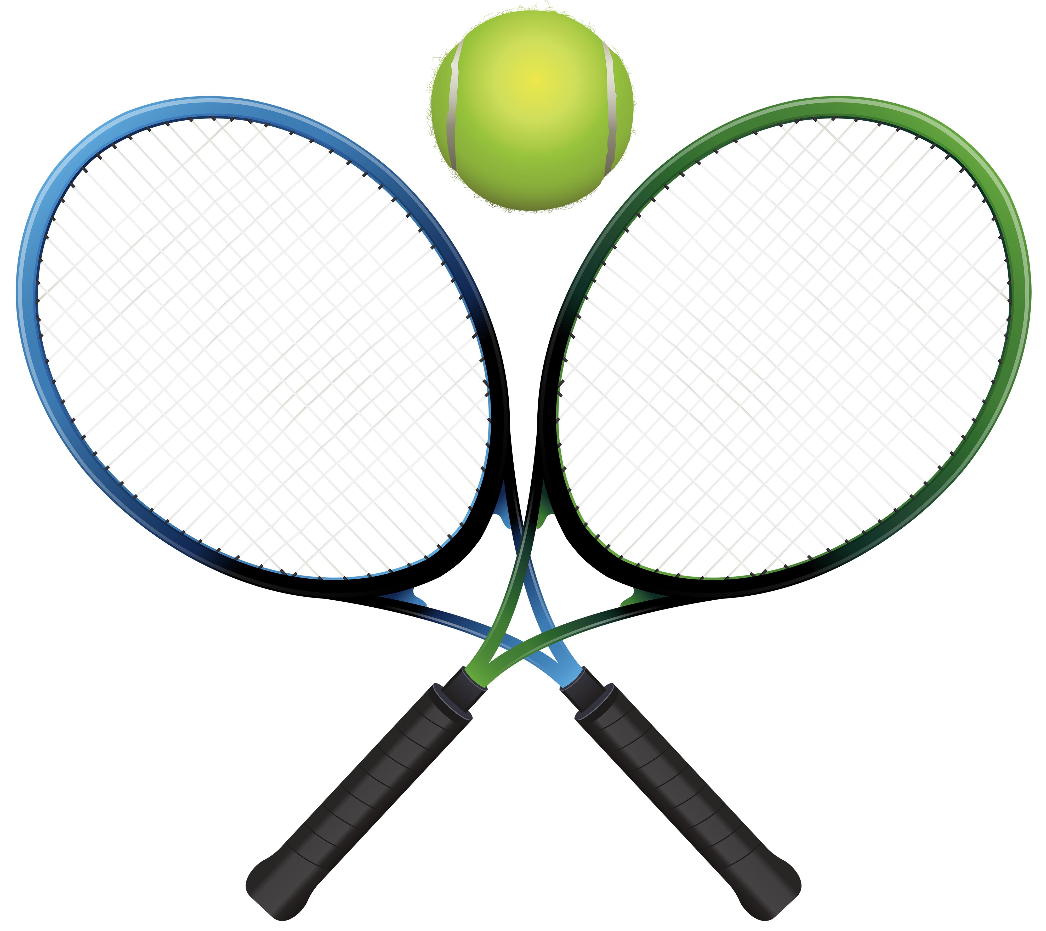 Tennis Rackets And Ball Clipart The Clipart - Cliparts and Others ...