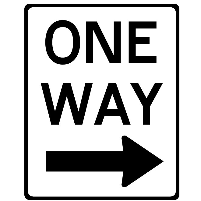 ONE WAY STREET ROAD SIGN - Download at Vectorportal