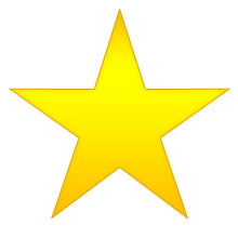 Five pointed star clipart