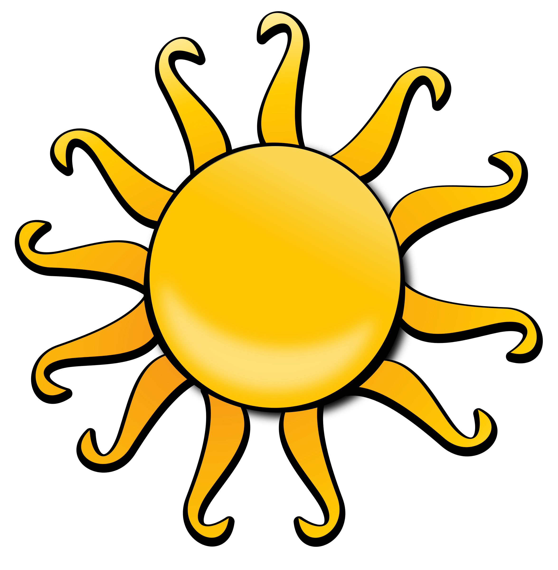 Cartoon Sun Pic Happy Cartoon Sun Royalty Free Vector Image Bodaswasuas