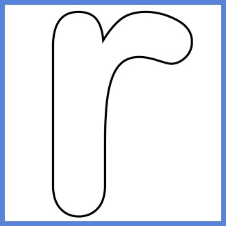 Alphabet lower case letter r clipart