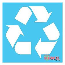 1183 STENCIL Recycle Logo go green recycling bins paint | eBay