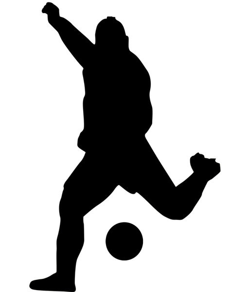 A Person Kicking A Soccer Ball | Free Download Clip Art | Free ...