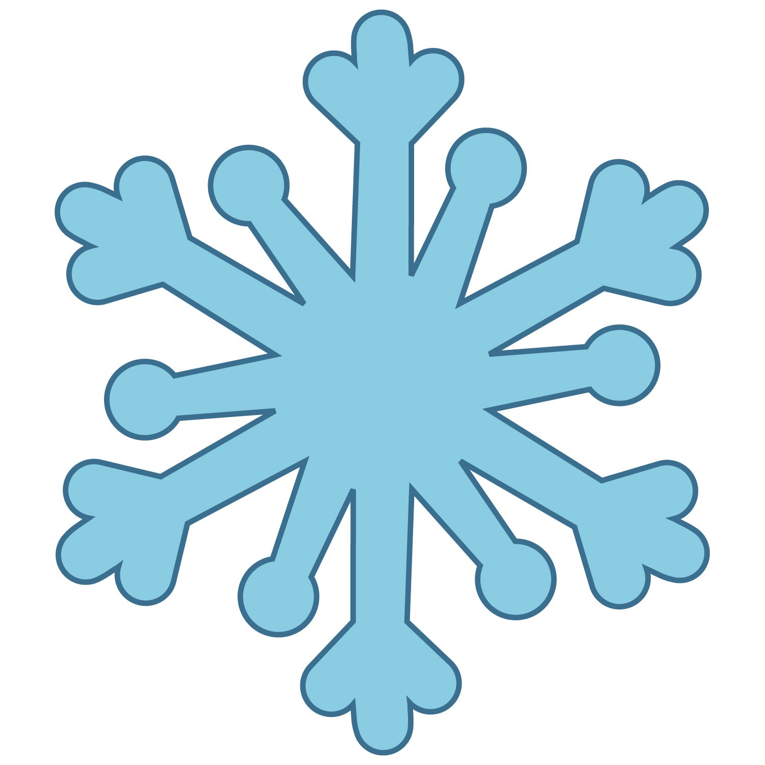 Snowflakes Outline ClipArt Best