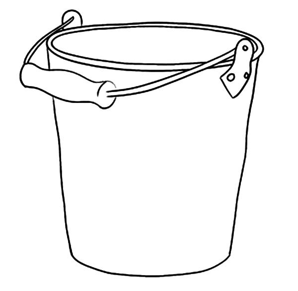 Bucket Coloring Page Printable Page 1