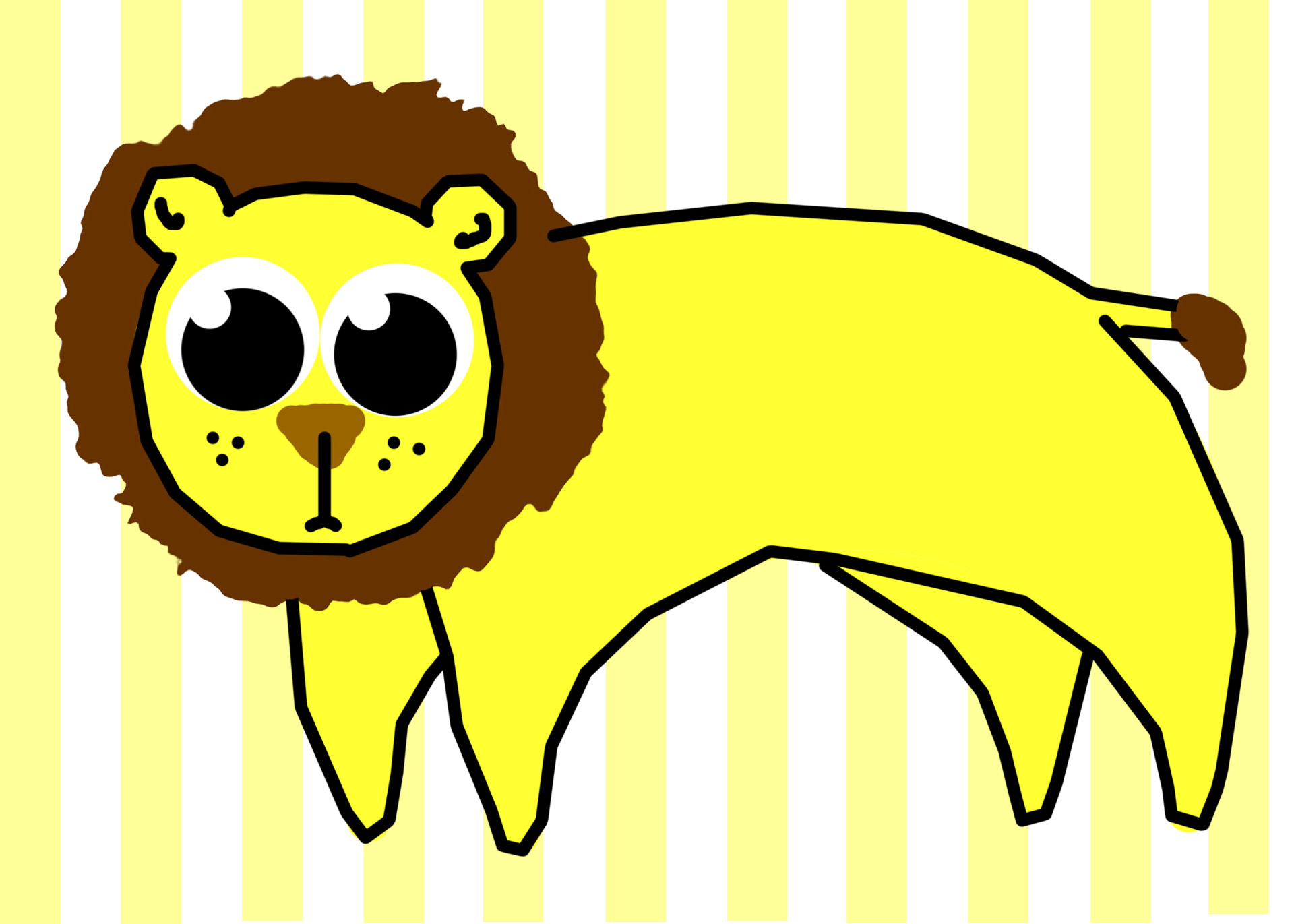 Yellow Lion Clipart