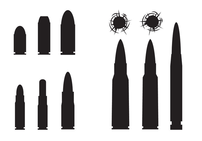 Free Bullets And Bullets Hole Vector - Download Free Vector Art ...