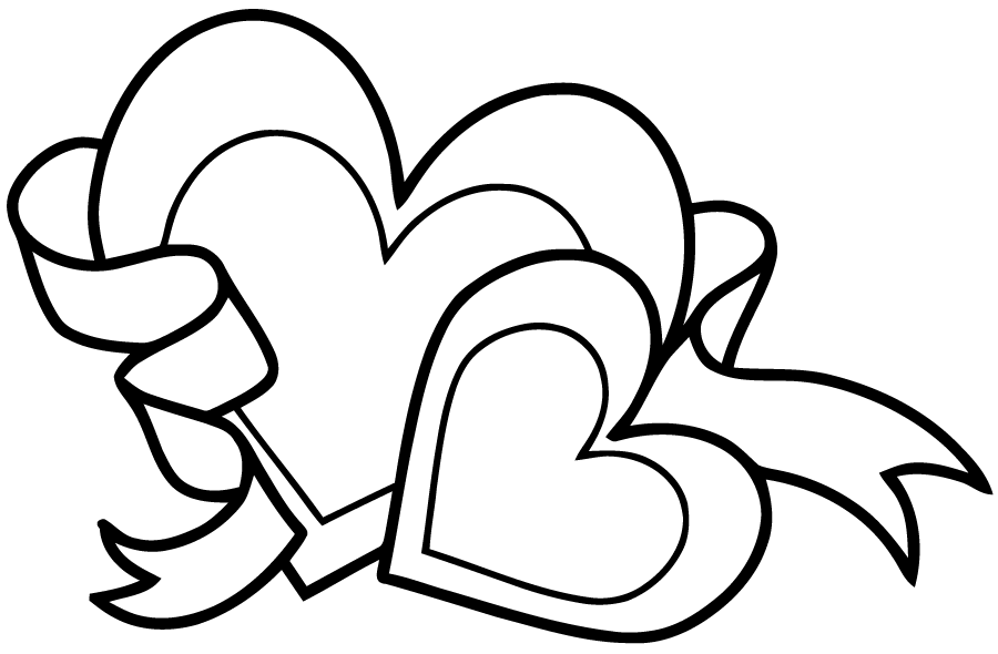 coloring pages of heart on fire of hearts with flames free ...