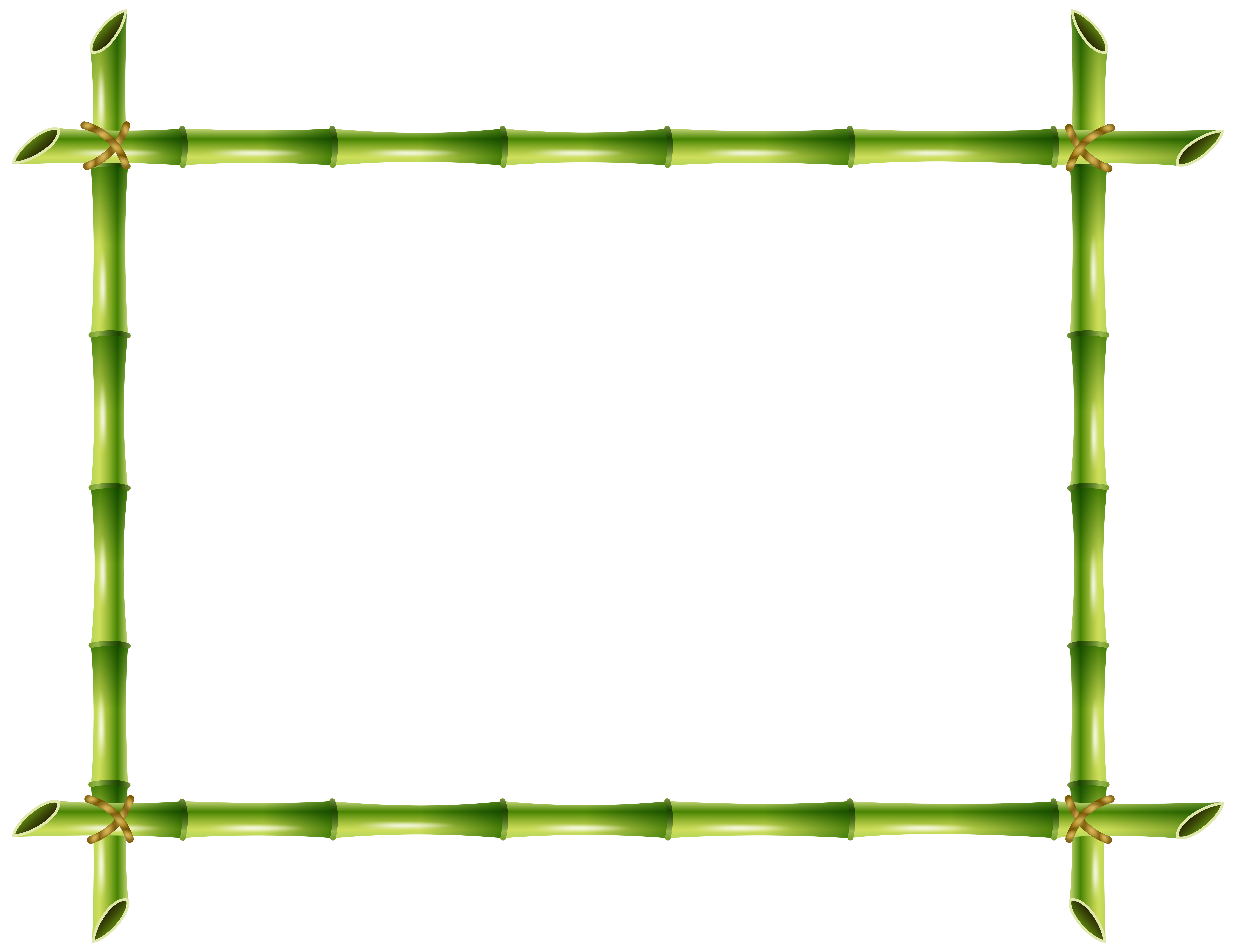 Bamboo Frame PNG Transparent Clip Art Image