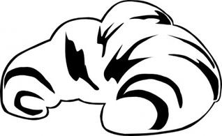 Croissant Clipart Black And White