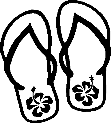 12 coloring pages of flip flop | Print Color Craft
