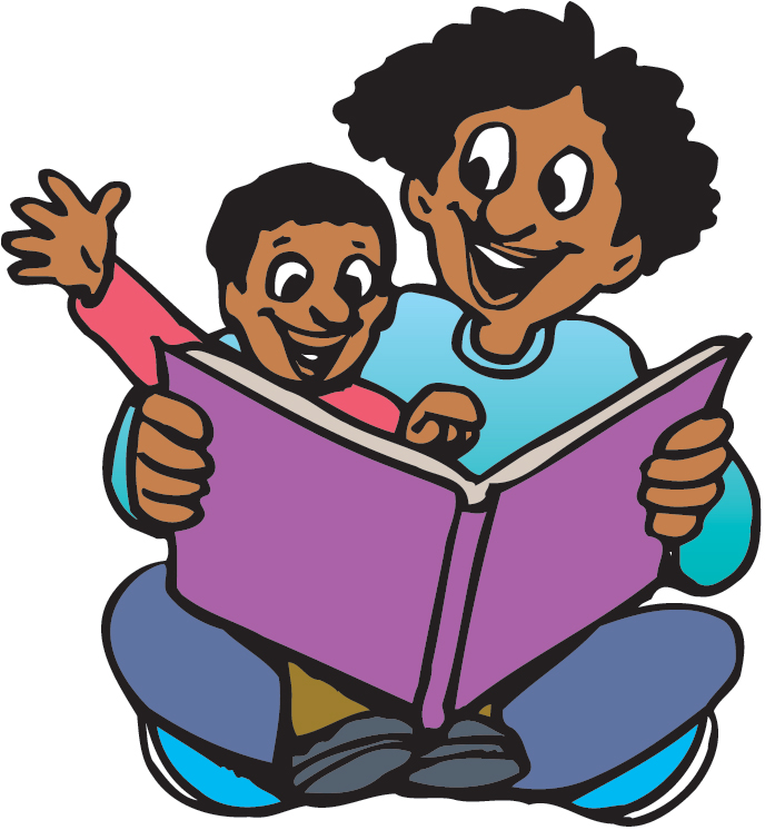 Clip Art Students Reading Together Clipart