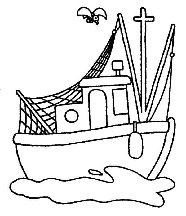 Cartoon Fishing Boat Coloring Pages: Cartoon Fishing Boat Coloring ... -  ClipArt Best - ClipArt Best