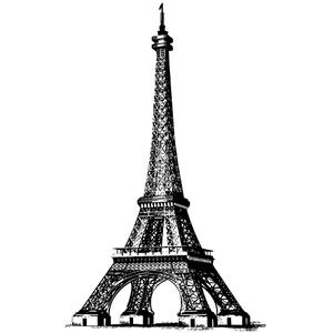 Tim Holtz Rubber Stamp EIFFEL TOWER Stampers Anonymous V2-
