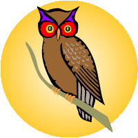 Wise Owl Clip Art, Bird Graphics Collection
