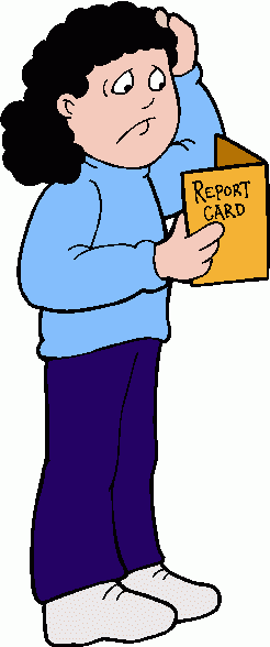 girl_with_report_card_1 clipart - girl_with_report_card_1 clip art