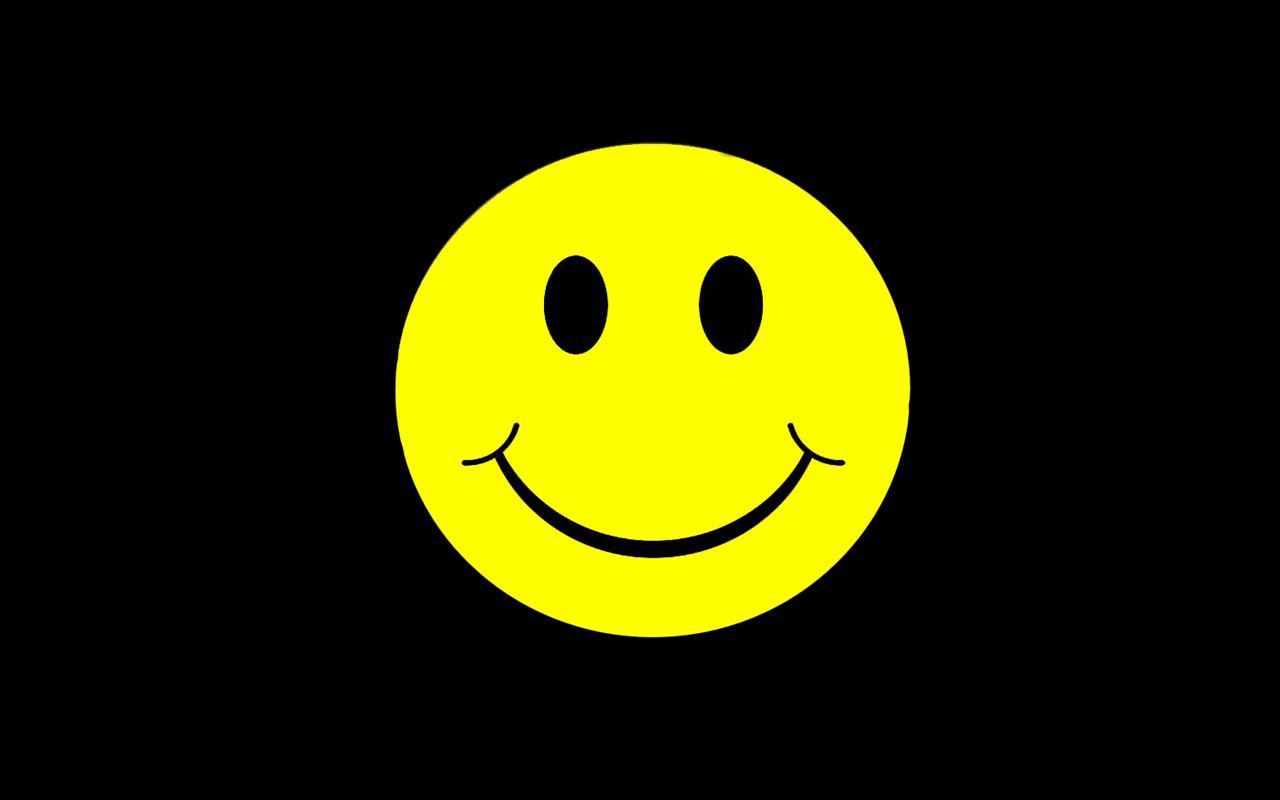 Wallpapers Smiley Faces Happy Face Black 1280x800 | #63965 #smiley ...