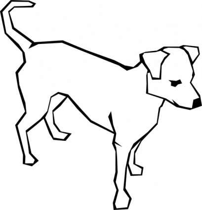 Dog Simple Drawing clip art vector, free vector graphics