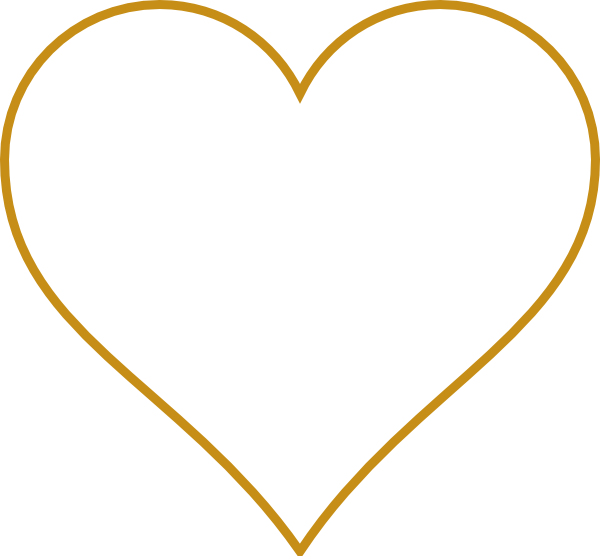 Open Gold Heart clip art - vector clip art online, royalty free ...