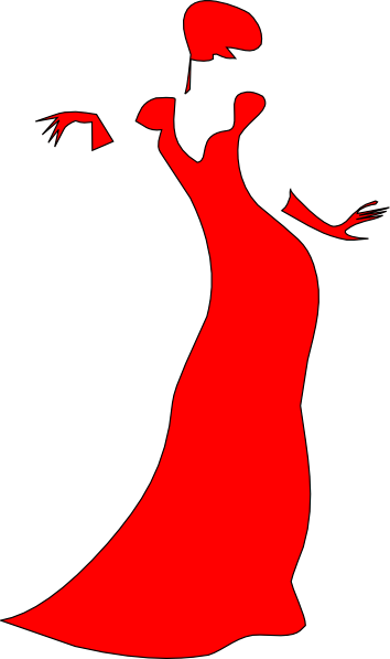 free red-dress clip art