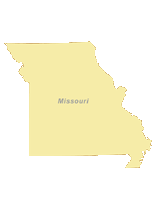 Free Digital Missouri Outline Blank Map - Adobe Illustrator ...