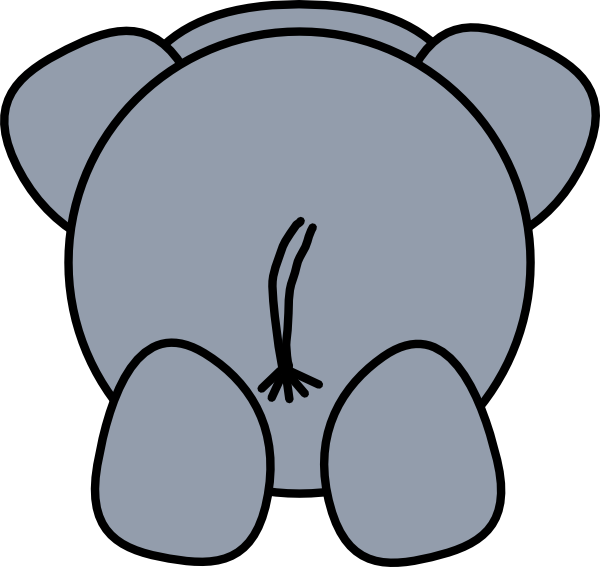Elephant Rear Clip Art - InspiriToo.