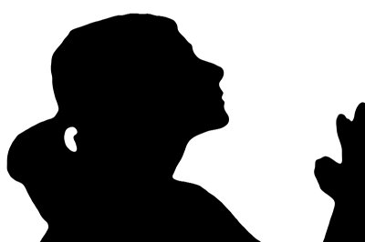 woman prays silhouette v2 - black - 577999 | Shutterstock Footage