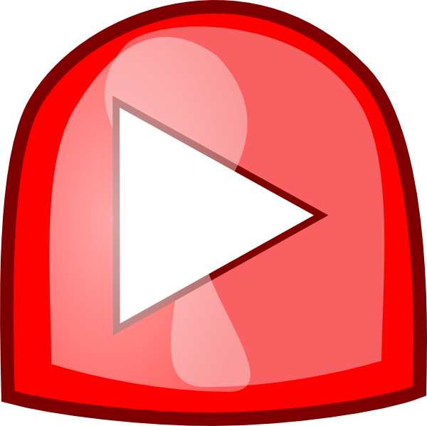 Red Play Button clip art - vector clip art online, royalty free ...