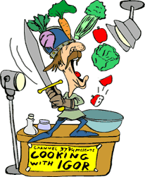 Cooking Joke/Food Cartoon - Bad Cooking Class