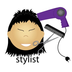 Stylist Clipart Image - Asian Hair Stylist