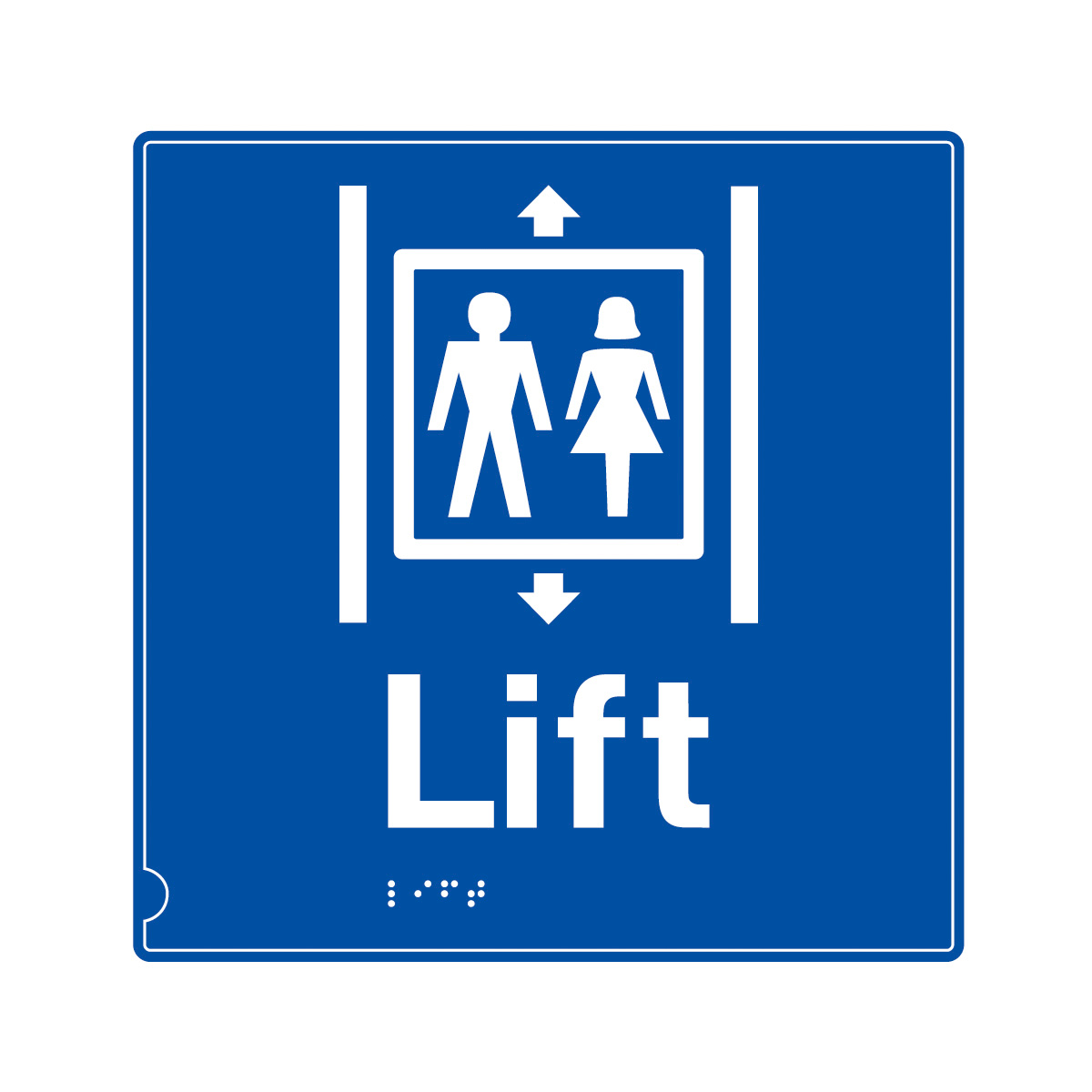 Lift Safety Signs - Braille & Tactile Sign from BiGDUG UK