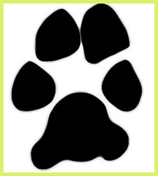 Dog Paw Print Clip Art - paw print graphics to use for your projects
