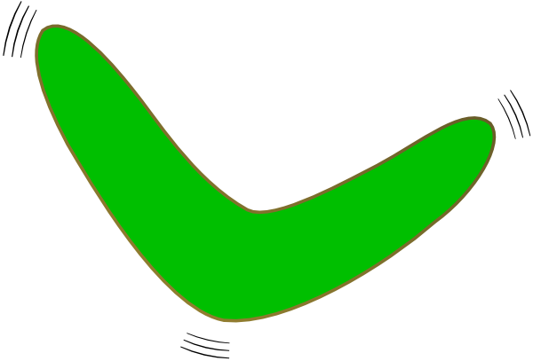 Green Vibrating Boomerang Clip Art - vector clip art ...