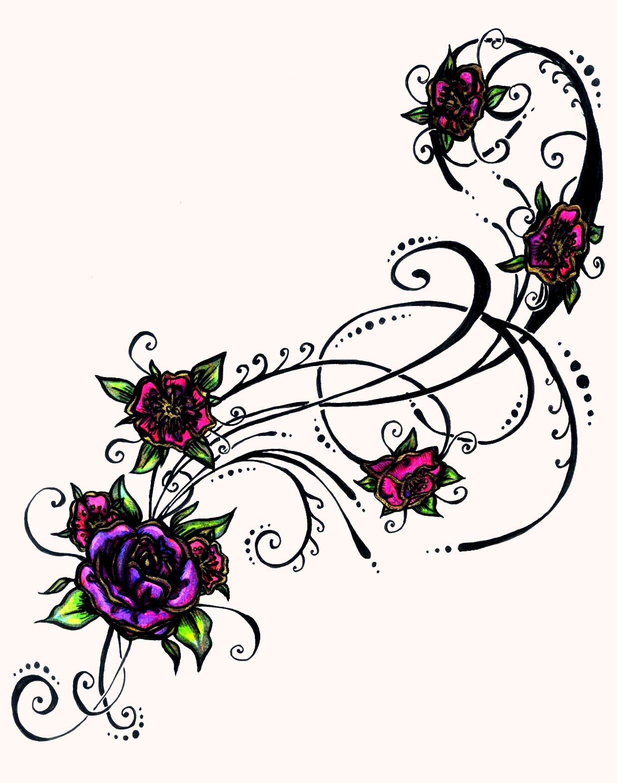 Tribal Flower Drawing ClipArt Best