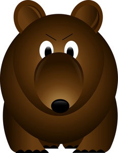 Bear Clipart Image - Cartoon of a Mad Brown Bear