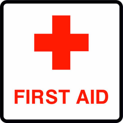 FIRST AID SIGN x 2