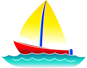 Boat Clipart Image - Cute Little Sailboat on the Water