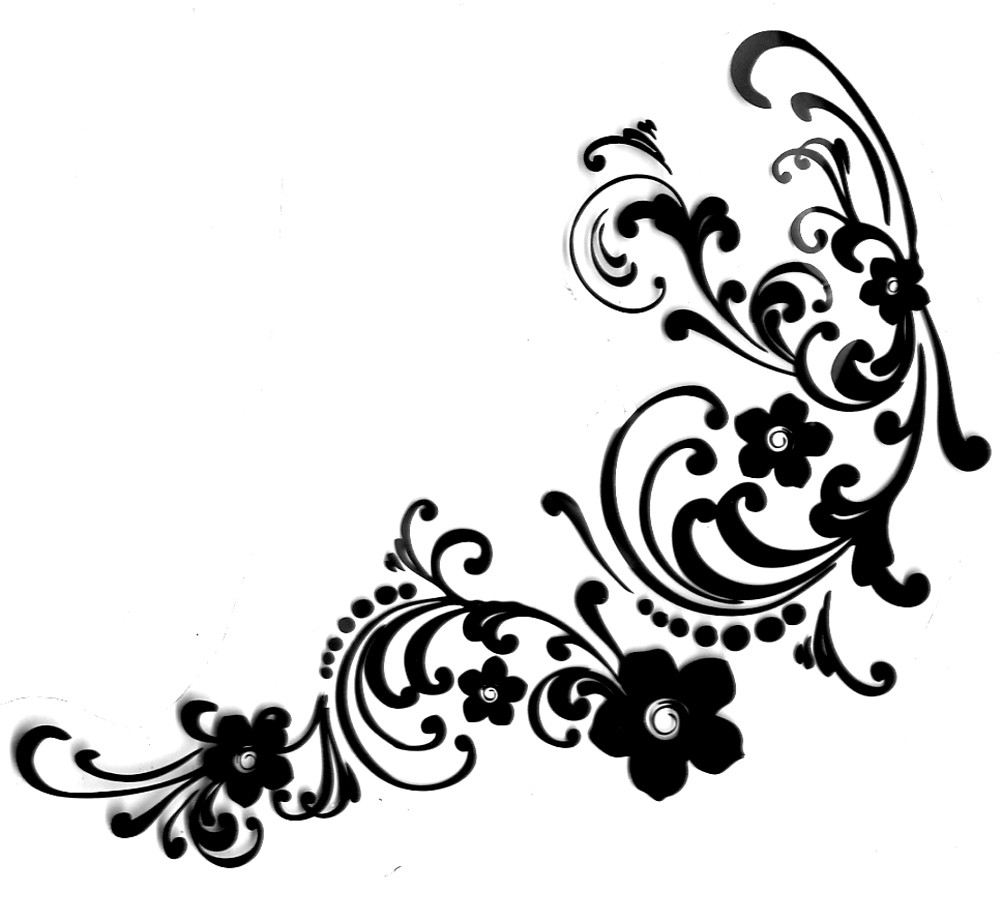 free black and white swirl clip art - photo #25