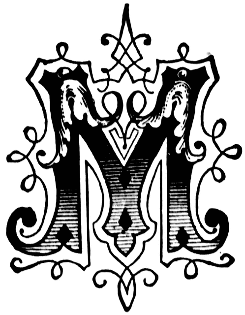 M, Ornamental letter | ClipArt ETC