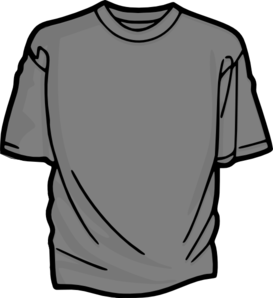 T-shirt-gray Clip Art - vector clip art online ...