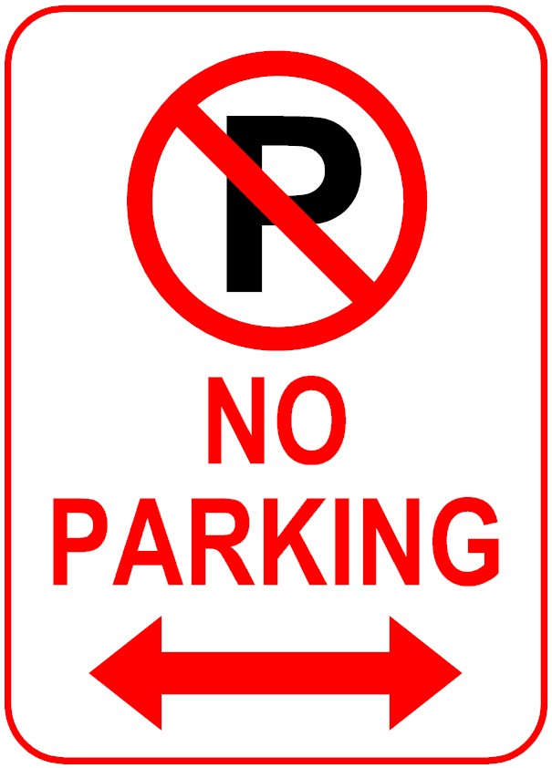 No Parking Road Signs