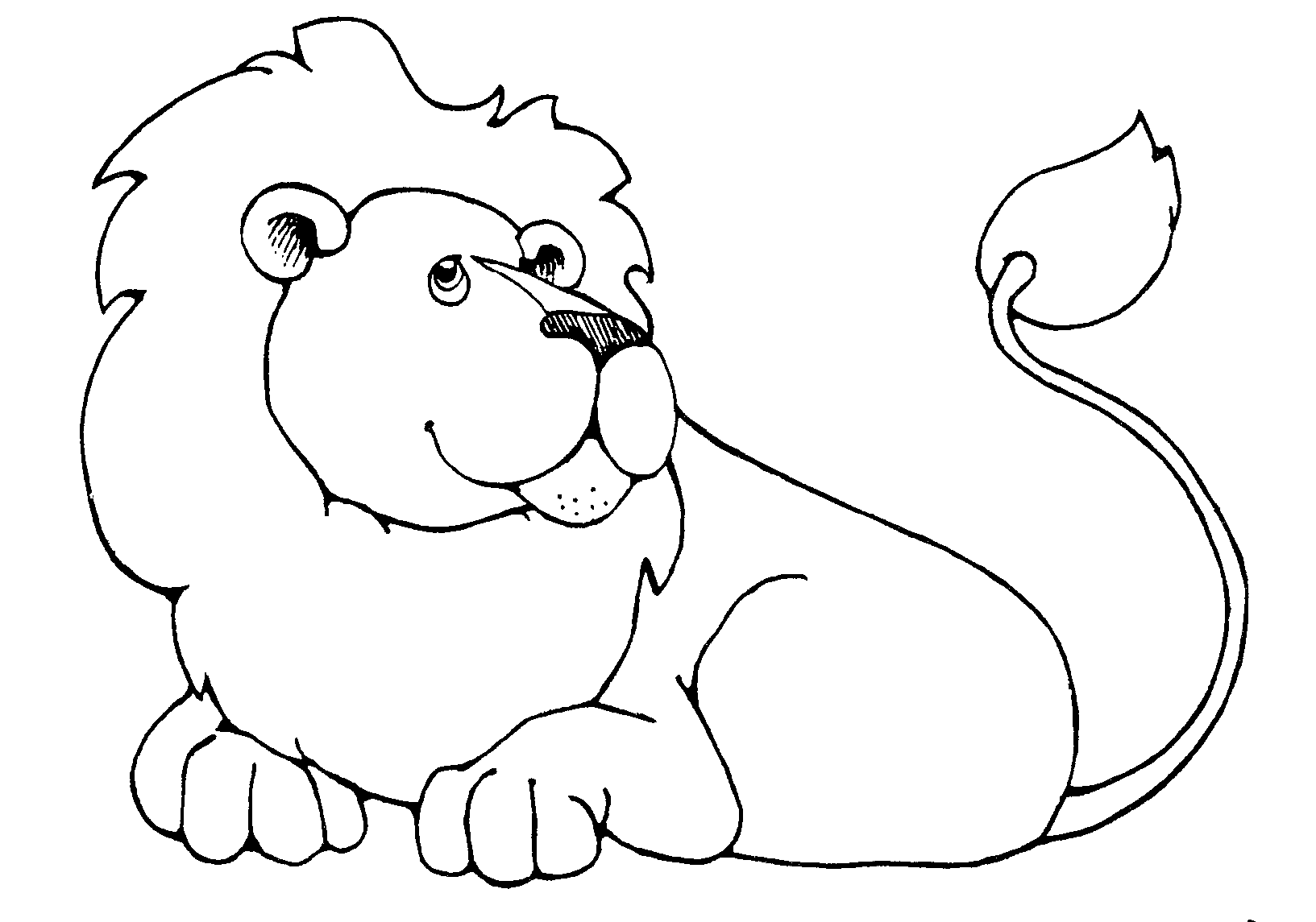 free black and white lion clipart - photo #1